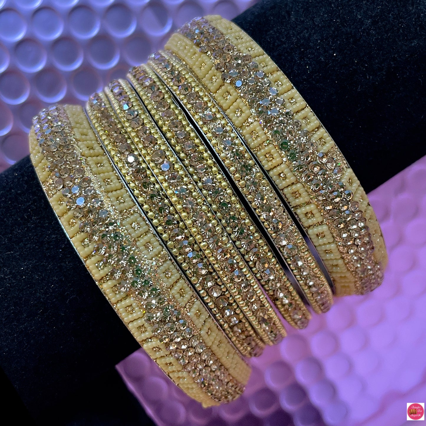 Gold Metal Bangles Set