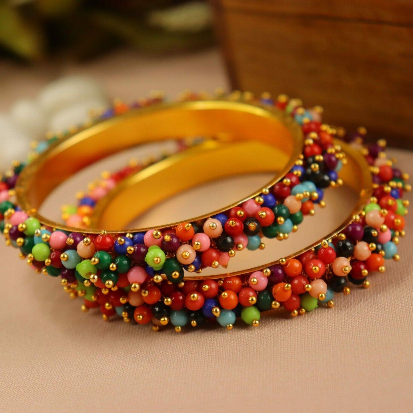 Multicoloured Beaded Karas- Size 2.6