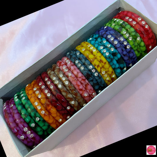 Plastic/Acrylic Bangles Pack- Size 2.6
