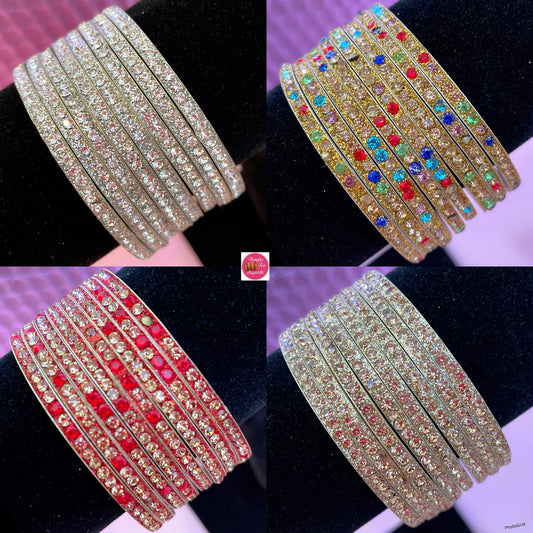 Combo Of 4 Metal Bangles Sets- Size 2.2