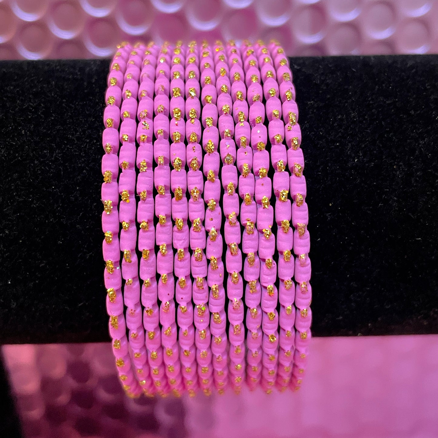 Baby Pink Metal Bangles