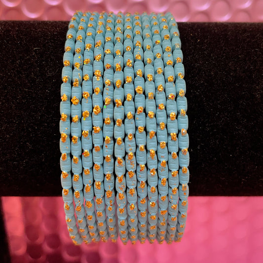 Sky Blue Metal Bangles