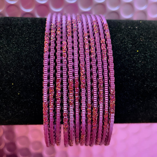 Mauve Metal Bangles