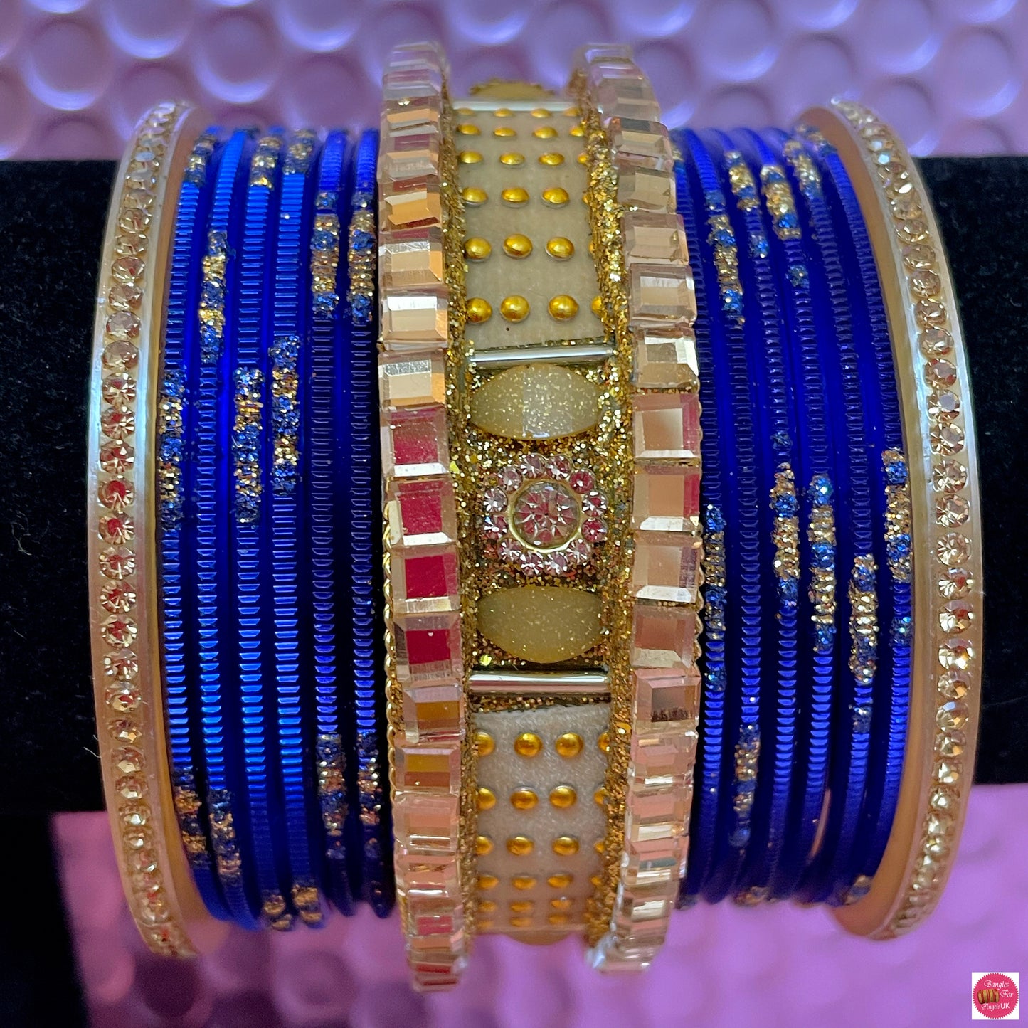 Blue & Gold Bangle Set