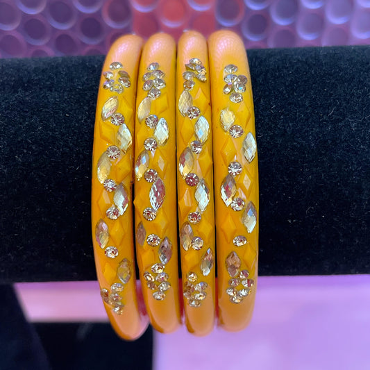 Mustard Yellow Glass Karas- Size 2.6