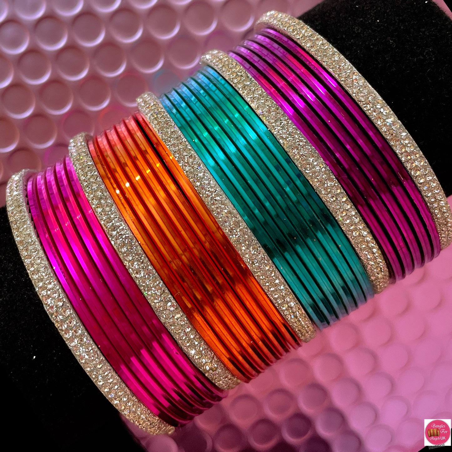 Silk thread 2025 metal bangles