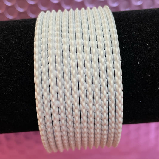 Plain White Metal Bangles