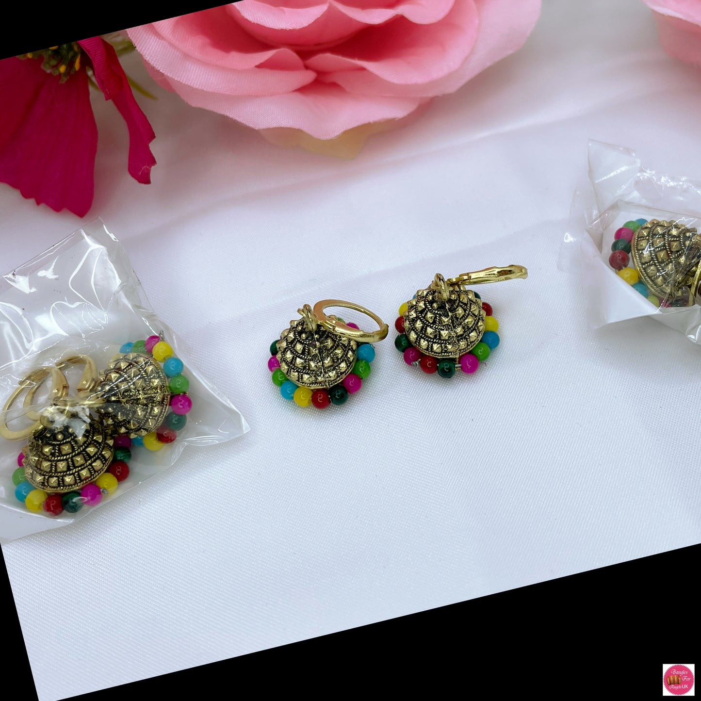 Multicoloured Jhumki- Combo of 6 Pairs