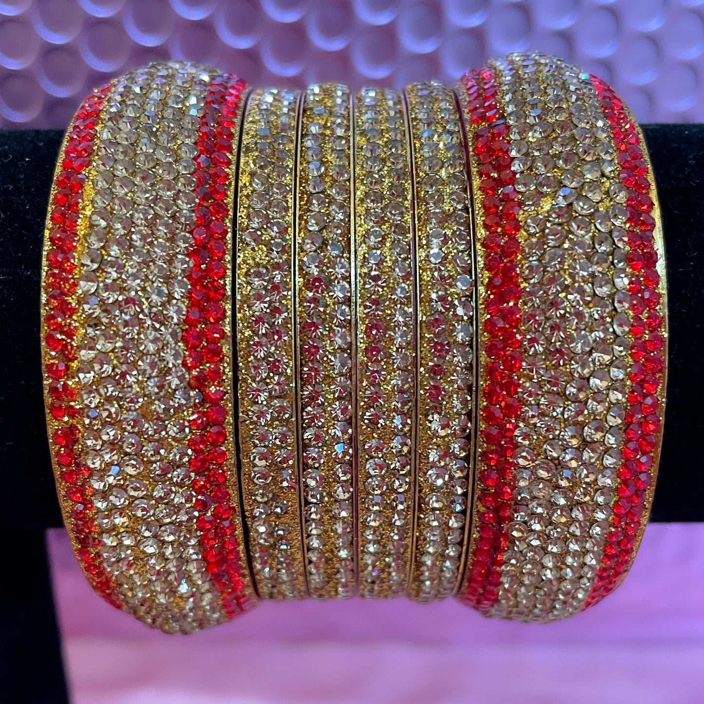 Red & Gold Bangle Set