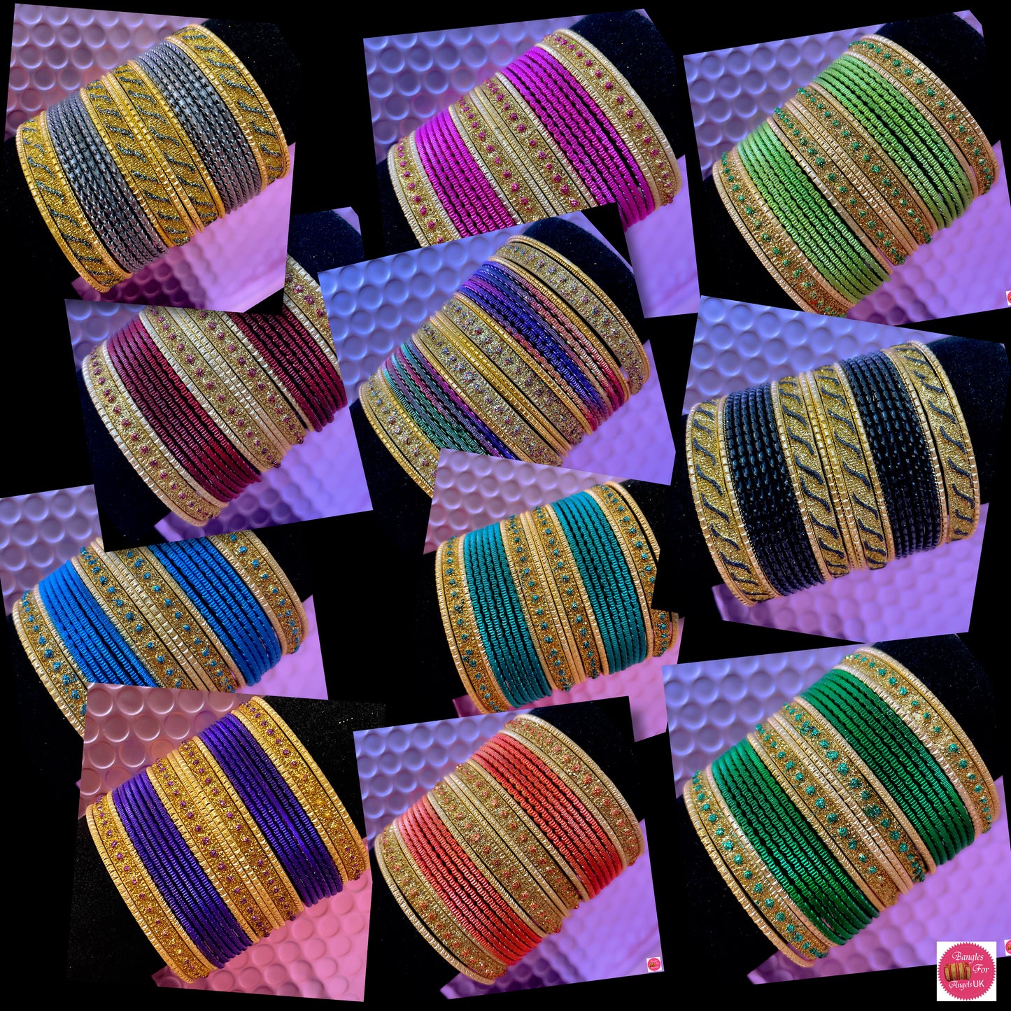 Various Colours Metal Bangles Sets