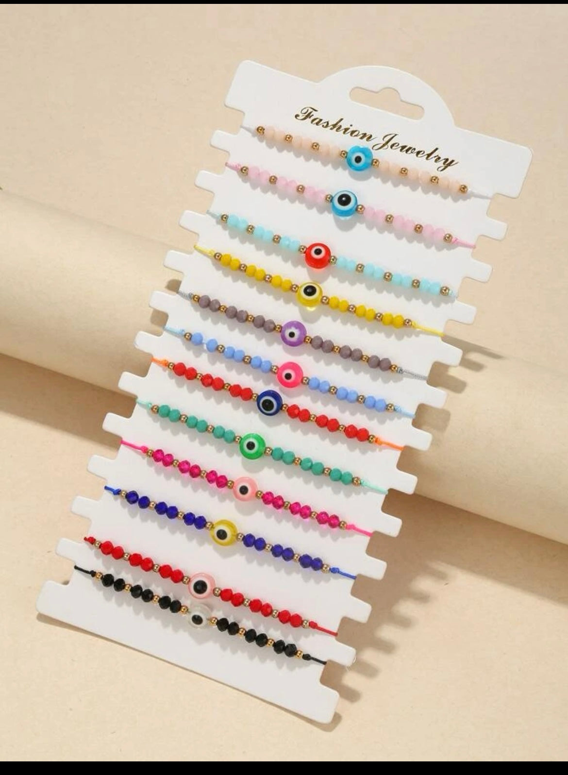 Evil Eye Beaded Bracelet- Various Colours