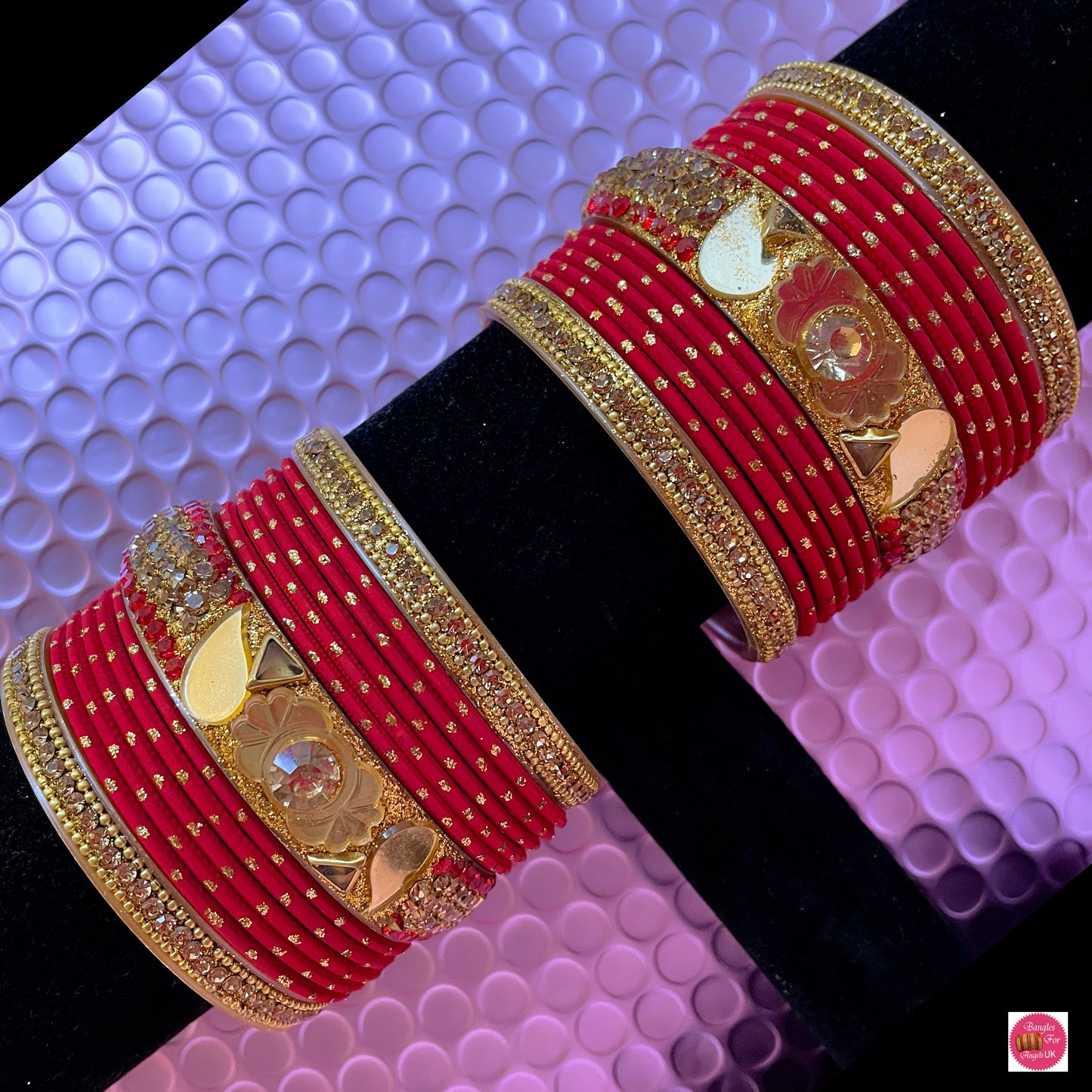 Red & Gold Bangle Set