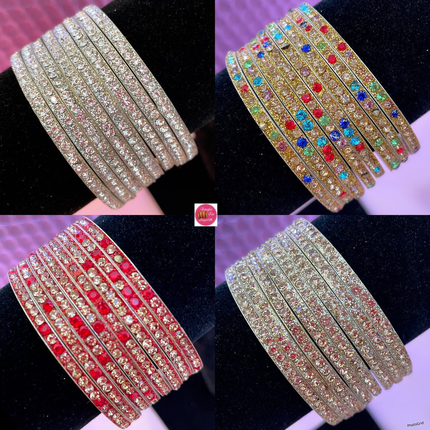 Combo Of 4 Metal Bangles Sets