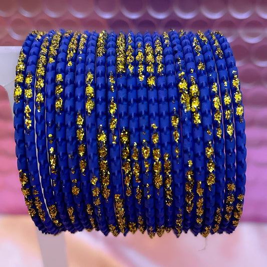 Blue Metal Bangle Set - Size 1.12