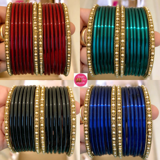 Glass Bangles Sets- Various Colours