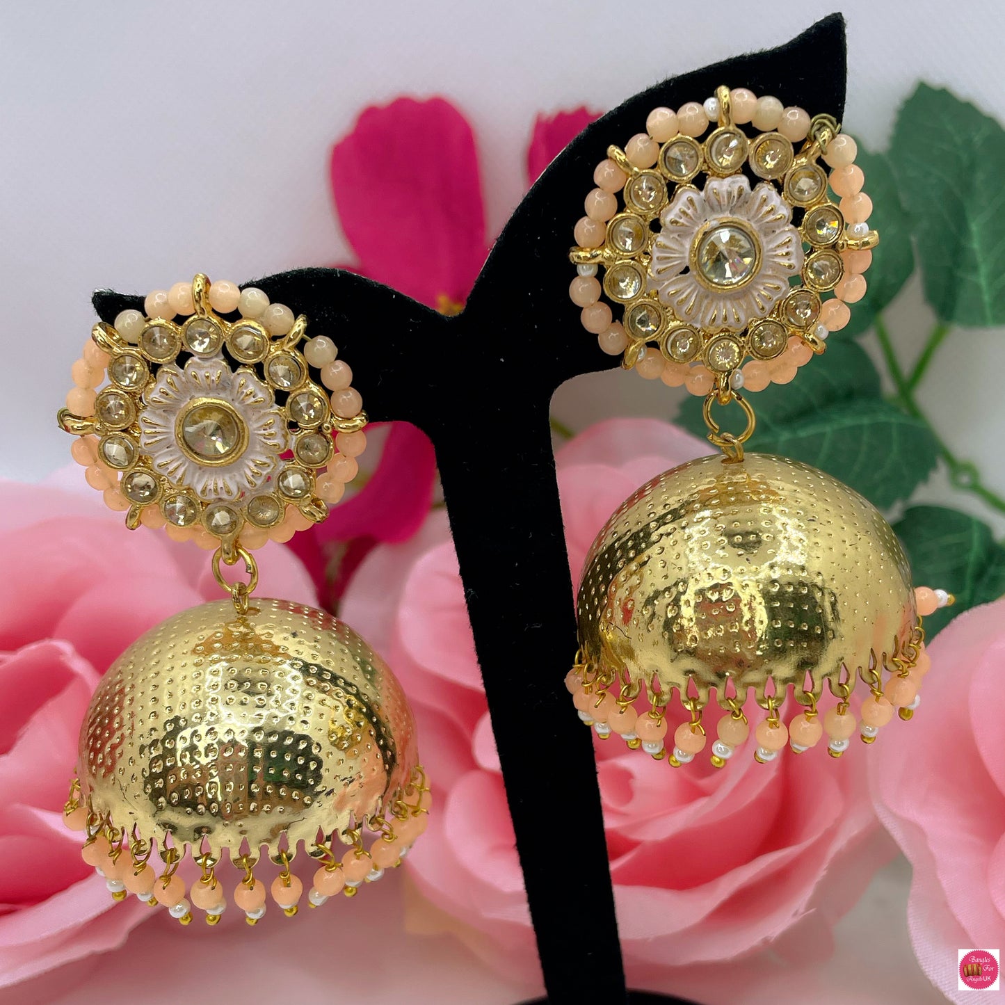 Amaya Gold & Peach Jhumka’s