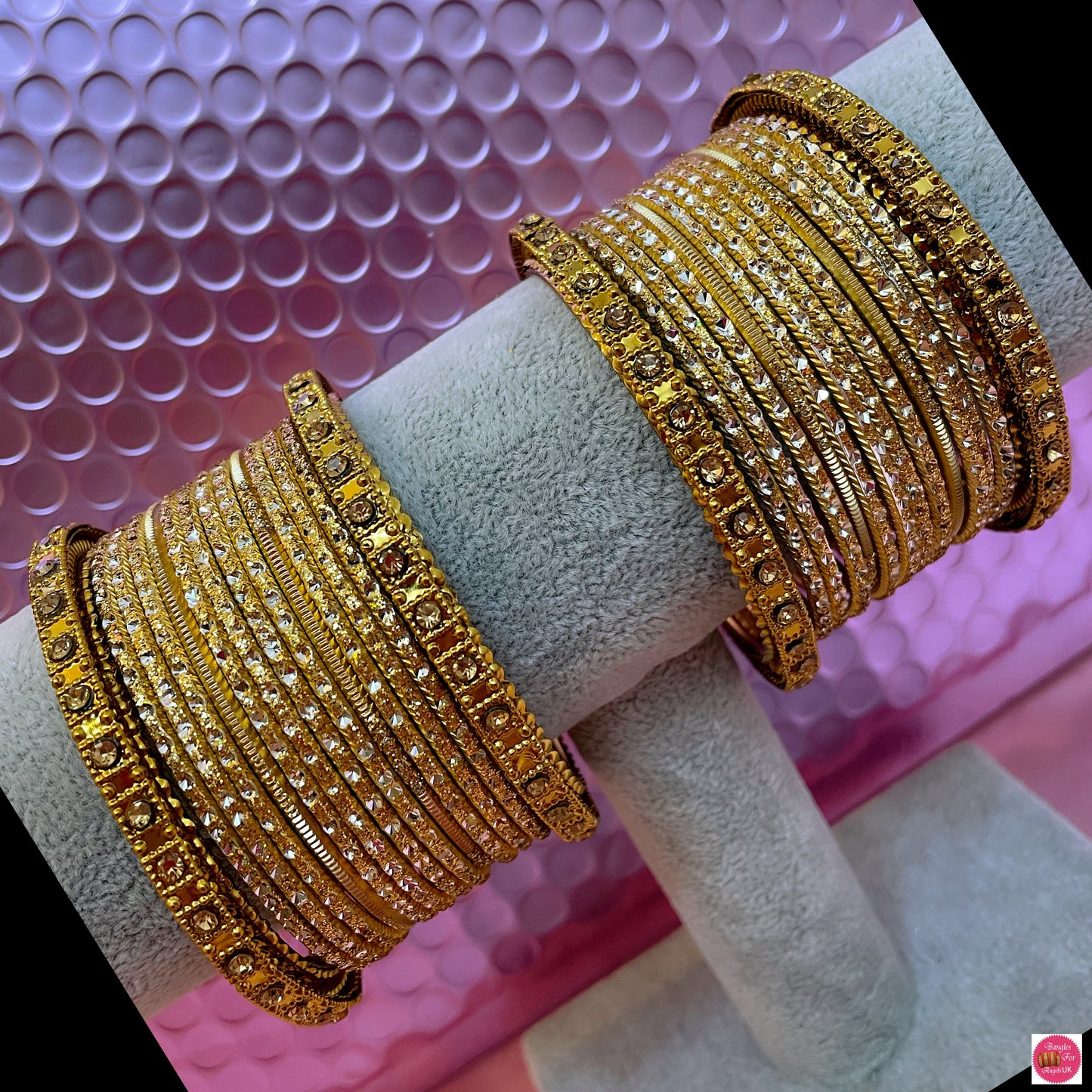 Gold Metal Bangle Set