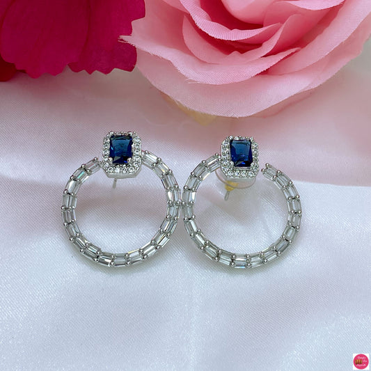 Lily American Diamond Earings- Blue