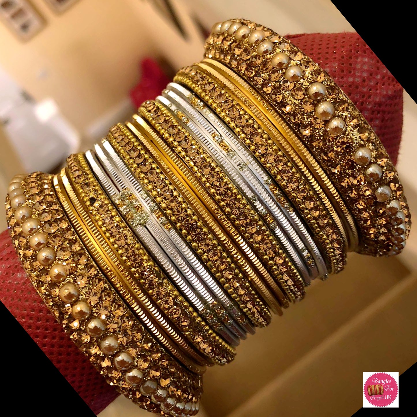 Gold Metal Bangles Set