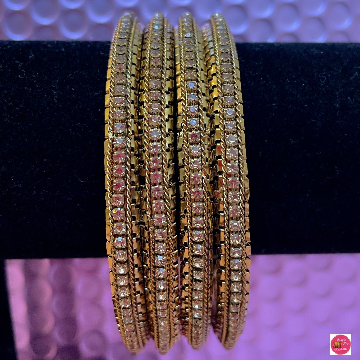 Gold Metal Bangles Set