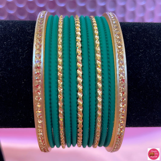 Pine Green Bangle Set