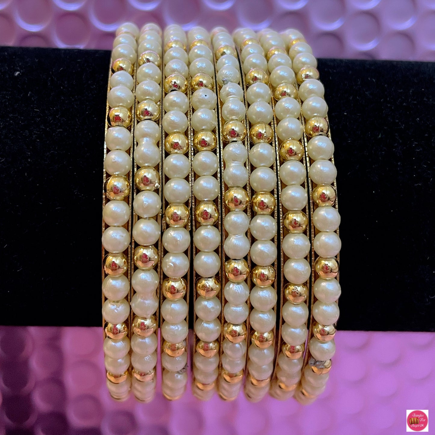 Pearl Metal Bangles- Size 2.4