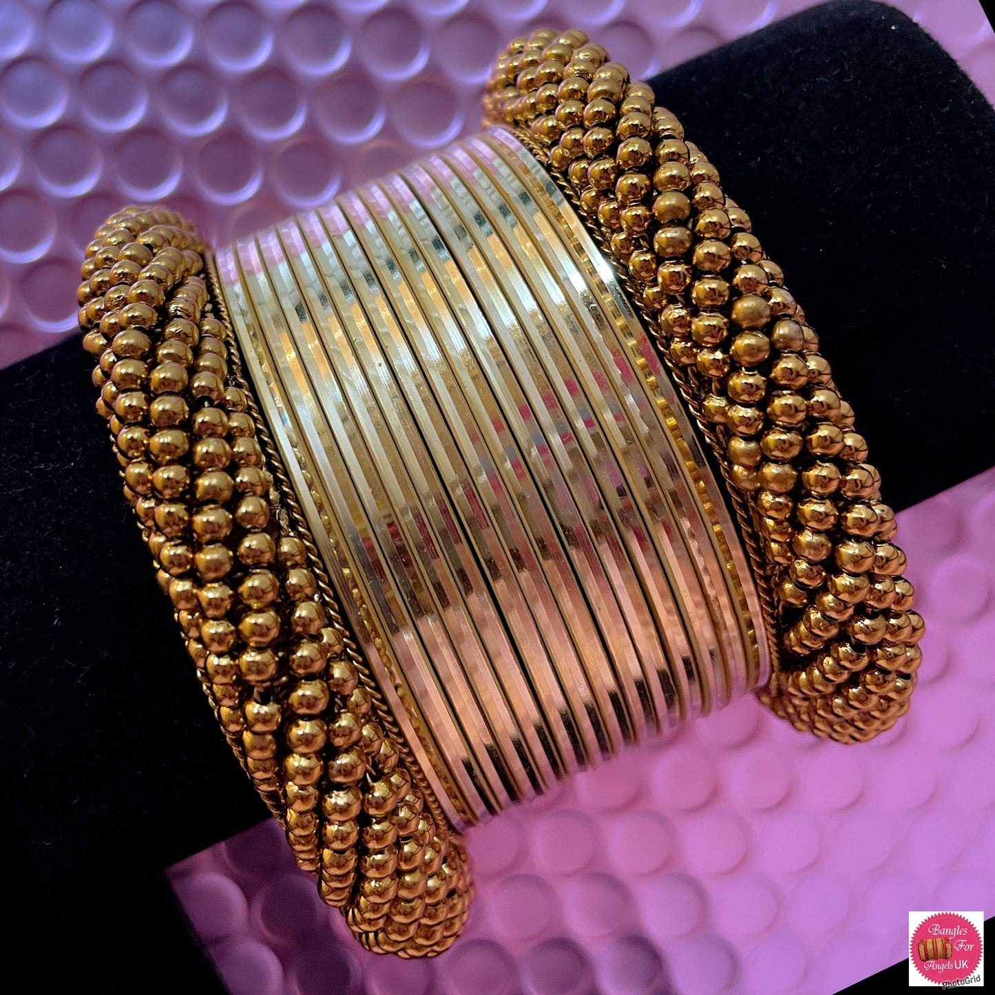 Gold Metal Bangles Set