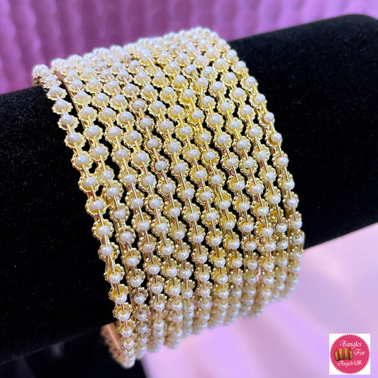 Pearl Metal Bangles- Size 2.2