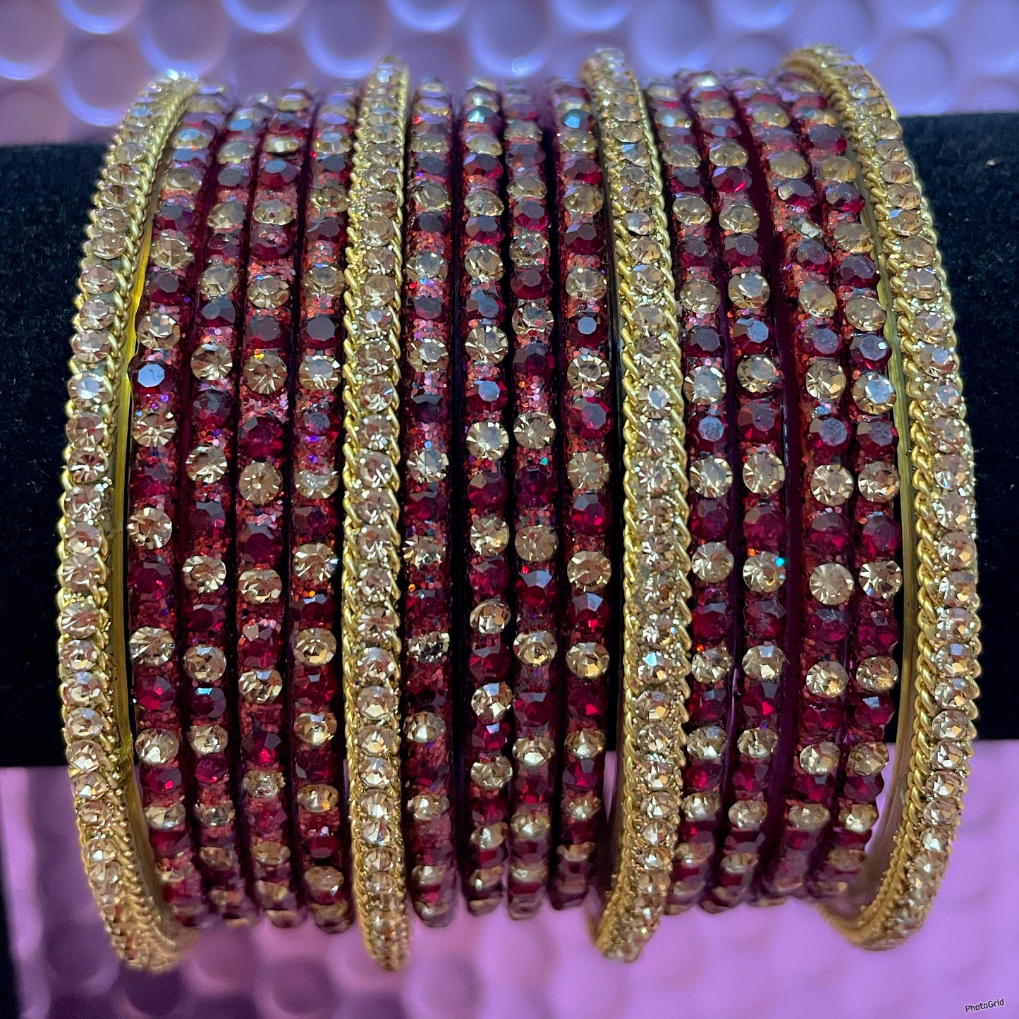 Pure Glass Zirconia Bangles Set- Various Colours