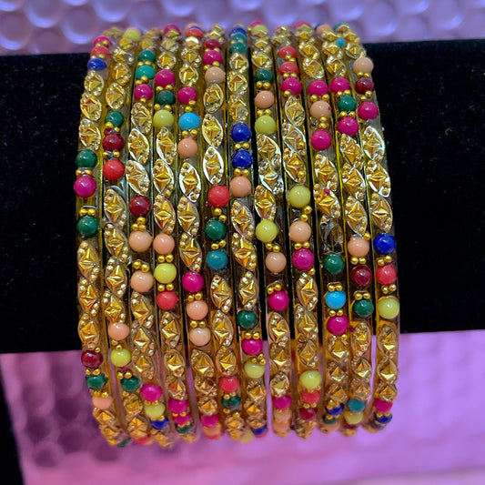 Multicoloured Glass Bangles