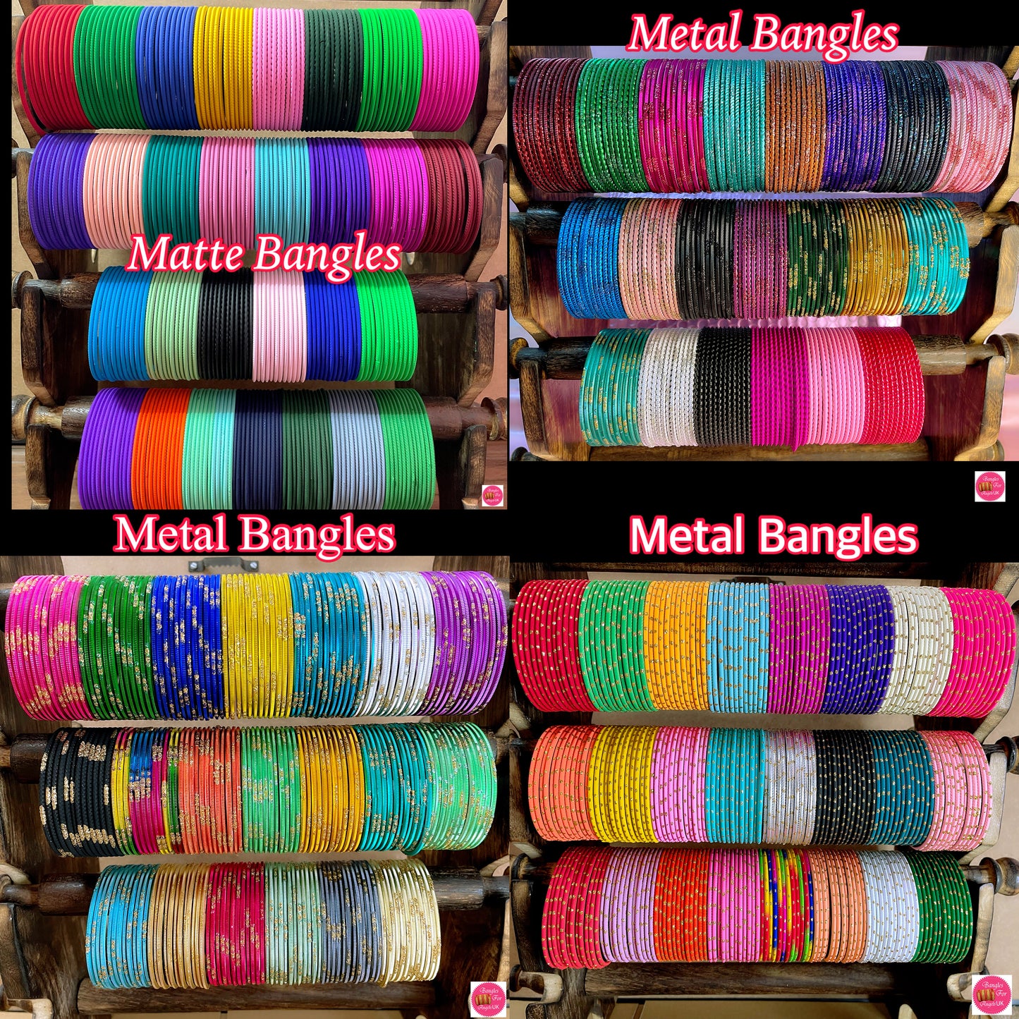 Metal Bangles- Combo Of 30 sets