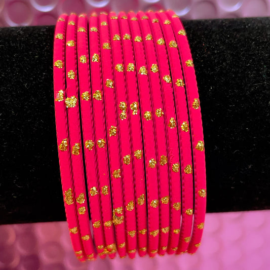 Bubblegum Pink Metal Bangles