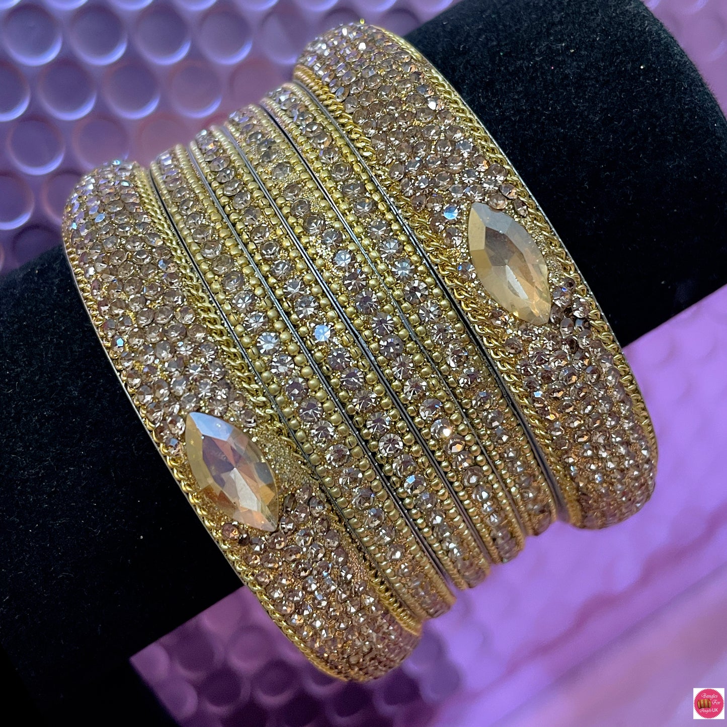 Gold Metal Bangles Set