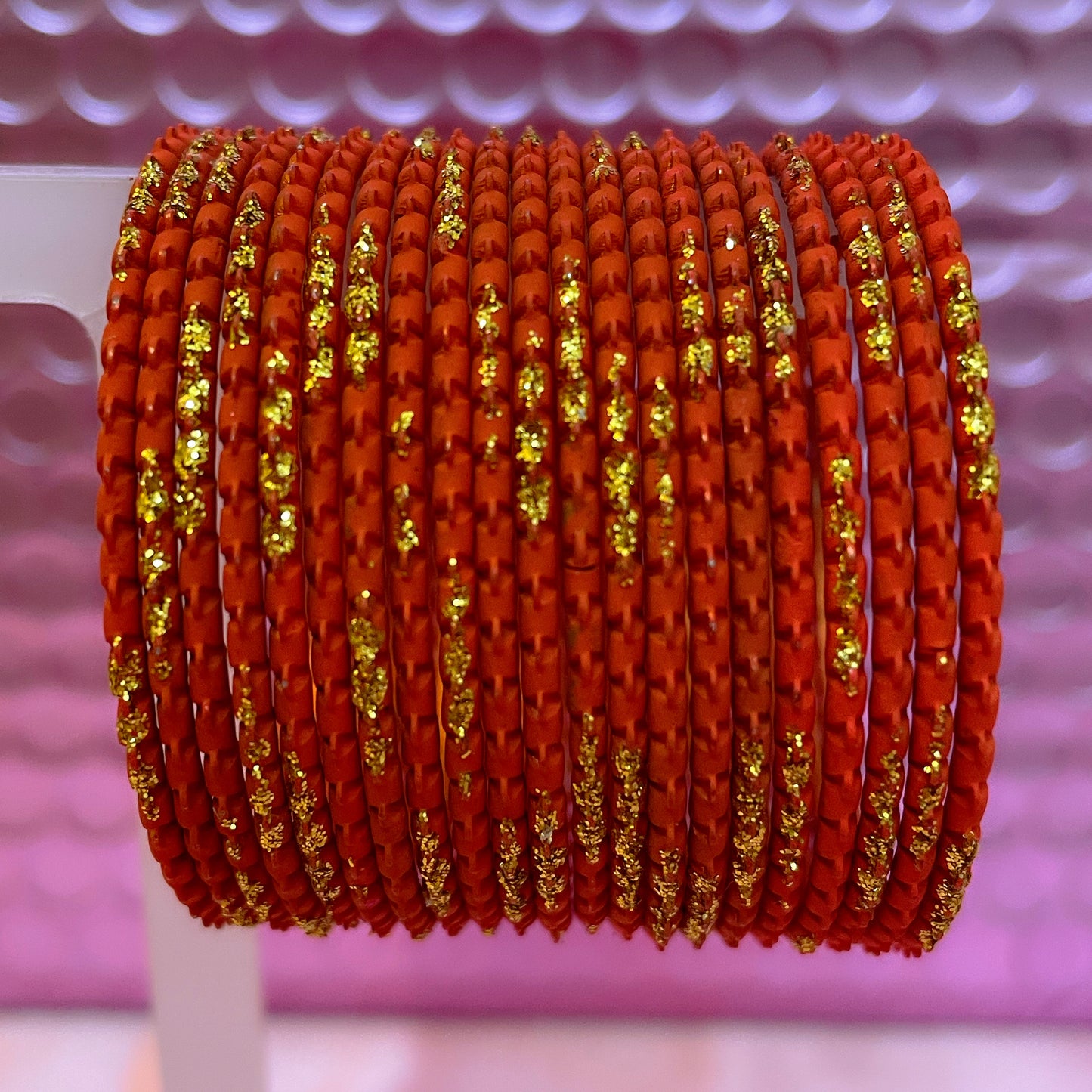 Orange Metal Bangles- Size 1.12